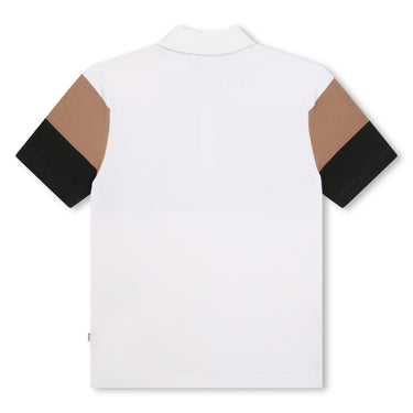 Playera Polo para niño y adolescente Boss blanca